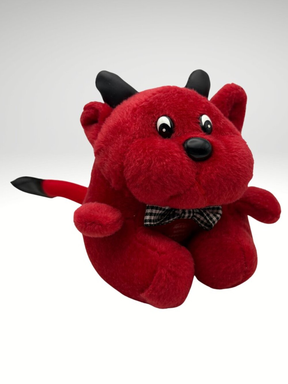 Vintage Dan Dee Red Devil Plush Valentine Stuffie, Whistling 4" (SKU: 910TO)